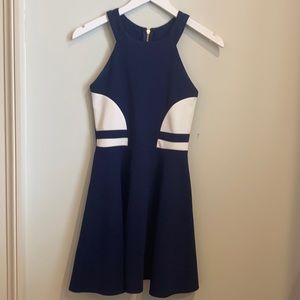Navy with white accent dress
